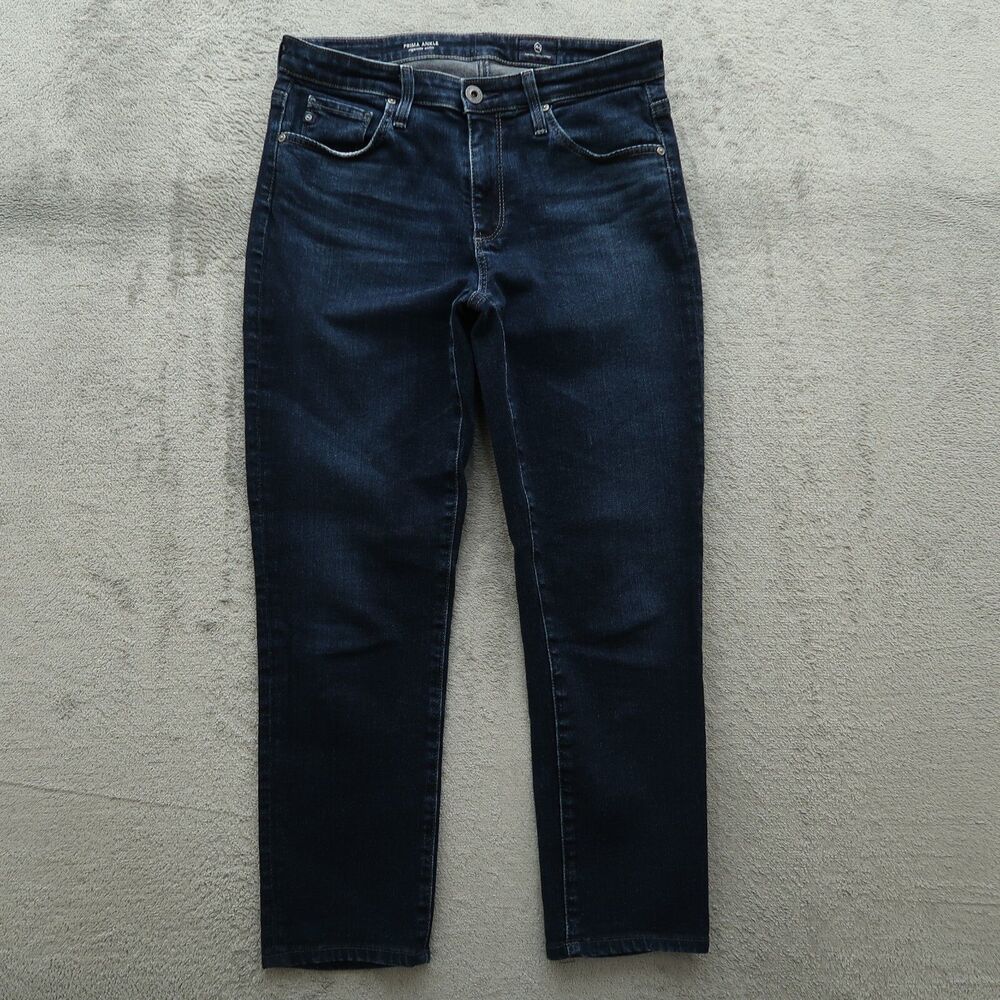 Adriano Goldschmied AG Women's Size 26R Blue Mid-Rise Prima Ankle 24" Inseam